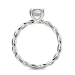 Load image into Gallery viewer, Olivia Cushion Cut Rope Hidden Halo Twist Claw Set Engagement Ring Setting
