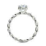 Load image into Gallery viewer, Olivia Round Cut Rope Hidden Halo Twist Claw Set Engagement Ring Setting
