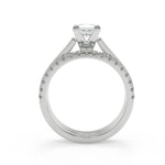 Load image into Gallery viewer, Alejandra Cathedral Solitaire Princess Cut Diamond Engagement Ring
