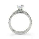 Load image into Gallery viewer, Monique Four Prong Channel Princess Engagement Ring – Nivetta
