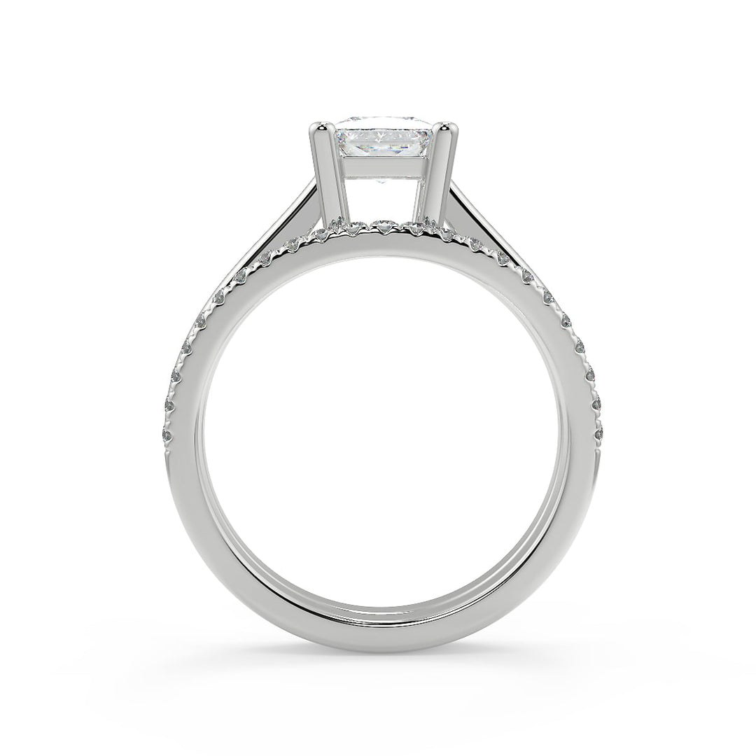 Caitlyn Four Prong Princess Cut Diamond Engagement Ring