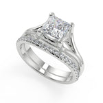 Load image into Gallery viewer, Casey Split Shank Princess Cut Diamond Engagement Ring
