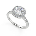 Load image into Gallery viewer, Sydnee Halo Pave Cushion Cut Diamond Engagement Ring
