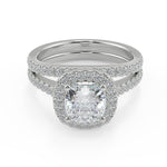 Load image into Gallery viewer, Sydnee Halo Pave Cushion Cut Diamond Engagement Ring
