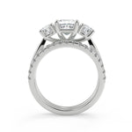 Load image into Gallery viewer, Janet 3 Stone Solitaire Princess Cut Diamond Engagement Ring
