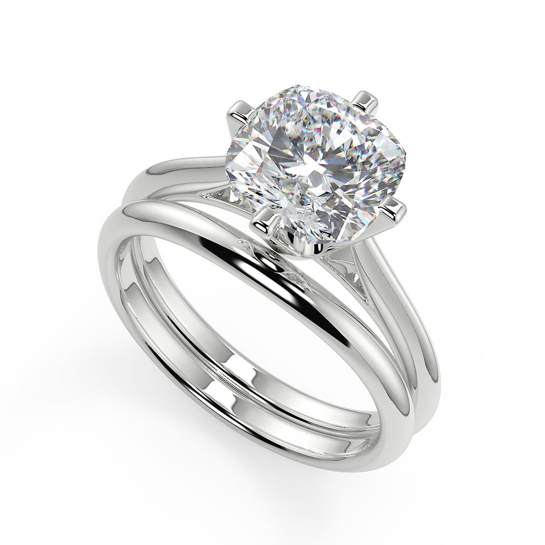 Katelyn 4 Prong Solitaire Cushion Cut Diamond Engagement Ring