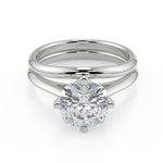 Load image into Gallery viewer, Katelyn 4 Prong Solitaire Cushion Cut Diamond Engagement Ring
