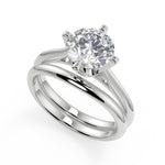 Load image into Gallery viewer, Kaitlyn 4 Prong Solitaire Round Cut Diamond Engagement Ring
