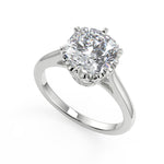 Load image into Gallery viewer, Kaila 6 Claw Crown Solitaire Cushion Cut Diamond Engagement Ring

