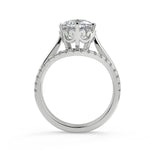 Load image into Gallery viewer, Kaila 6 Claw Crown Solitaire Cushion Cut Diamond Engagement Ring
