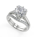 Load image into Gallery viewer, Kailee 6 Claw Crown Solitaire Princess Cut Diamond Engagement Ring
