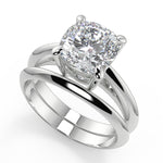 Load image into Gallery viewer, Essence 4 Prong Solitaire Cushion Cut Diamond Engagement Ring
