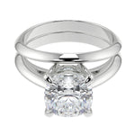 Load image into Gallery viewer, Essence 4 Prong Solitaire Cushion Cut Diamond Engagement Ring
