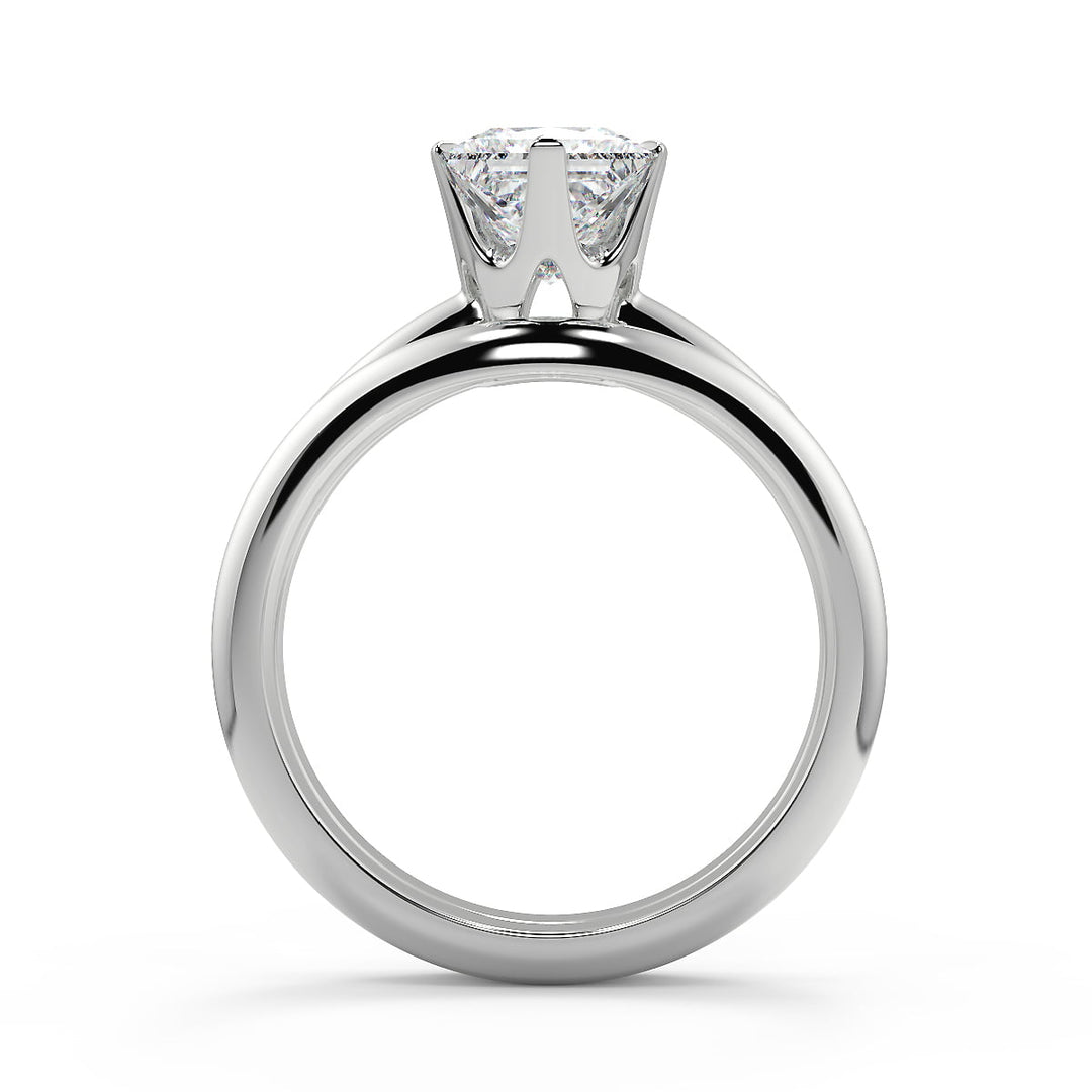 Miya 6 Prong Crown Princess Cut Diamond Engagement Ring