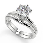 Load image into Gallery viewer, Melody 6 Prong Crown Round Cut Diamond Engagement Ring
