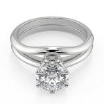 Load image into Gallery viewer, Melody 6 Prong Crown Round Cut Diamond Engagement Ring
