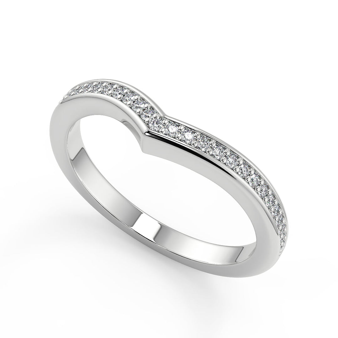 Zaria Bypass Micro Pave Princess Cut Diamond Engagement Ring