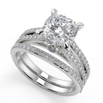 Load image into Gallery viewer, Jaycee Double French-Set Classic Cushion Cut Engagement Ring
