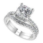 Load image into Gallery viewer, Aspen Micro French Pave Classic Cushion Cut Diamond Engagement Ring
