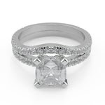 Load image into Gallery viewer, Carolina Micro French Pave Classic Princess Cut Engagement Ring
