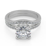 Load image into Gallery viewer, Dalia Micro French Pave Classic Round Cut Diamond Engagement Ring
