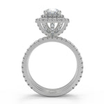 Load image into Gallery viewer, Carlee Double Halo Pave Gala Cushion Cut Diamond Engagement Ring
