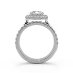 Load image into Gallery viewer, Eden Micro Pave Halo Round Cut Diamond Engagement Ring
