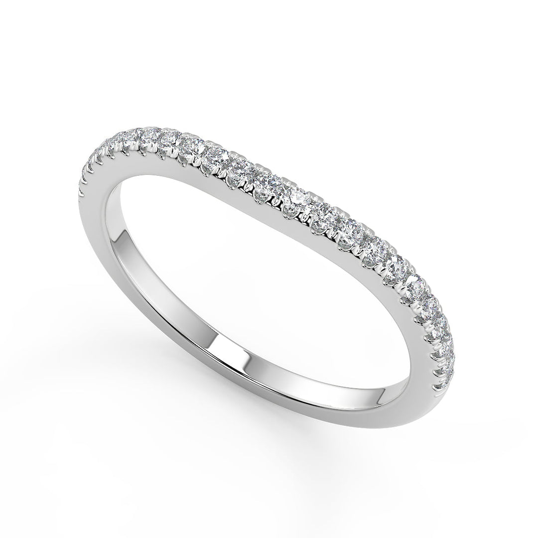 Kamryn French Pave Classic Princess Cut Diamond Engagement Ring