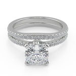 Load image into Gallery viewer, Alannah Petite Micro Pave Cushion Cut Diamond Engagement Ring
