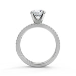 Load image into Gallery viewer, Clare Petite Micro Pave Round Cut Diamond Engagement Ring
