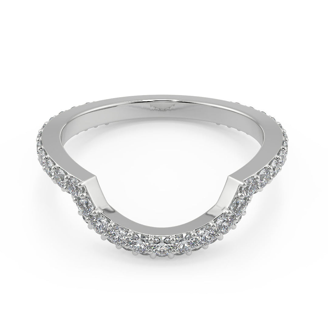 Lizeth 3 Row Pave Cushion Cut Diamond Engagement Ring