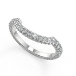 Load image into Gallery viewer, Kaylynn 3 Row Pave Round Cut Diamond Engagement Ring
