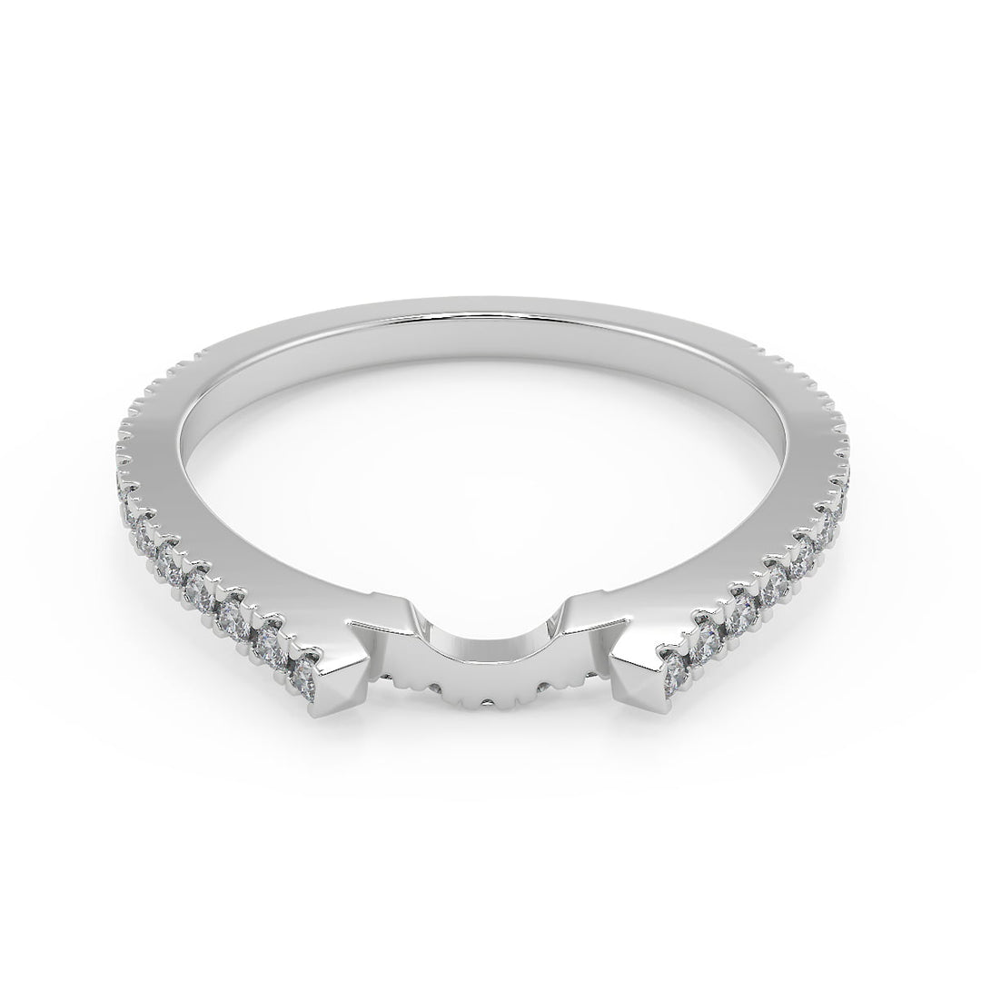 Edith Halo Pave Split Shank Cushion Cut Diamond Engagement Ring