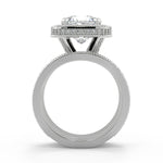 Load image into Gallery viewer, Greta Split Shank Pave Halo Cushion Cut Diamond Engagement Ring
