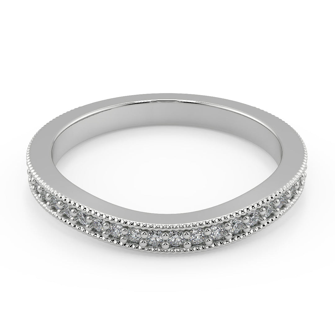 Greta Split Shank Pave Halo Cushion Cut Diamond Engagement Ring