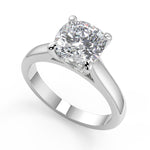 Load image into Gallery viewer, Kenya 4 Prong Basket Solitaire Cushion Cut Diamond Engagement Ring
