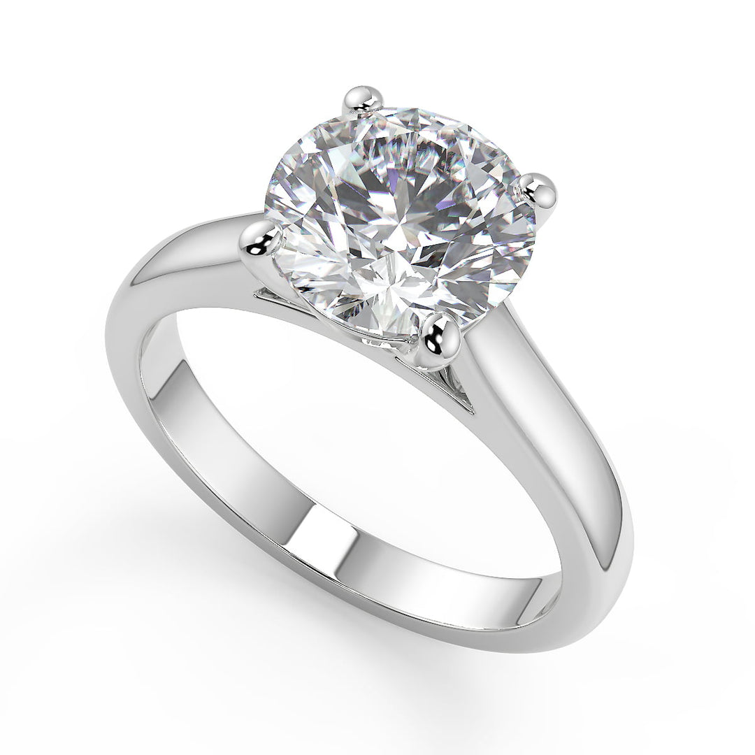 Payten 4 Prong Basket Solitaire Round Cut Diamond Engagement Ring