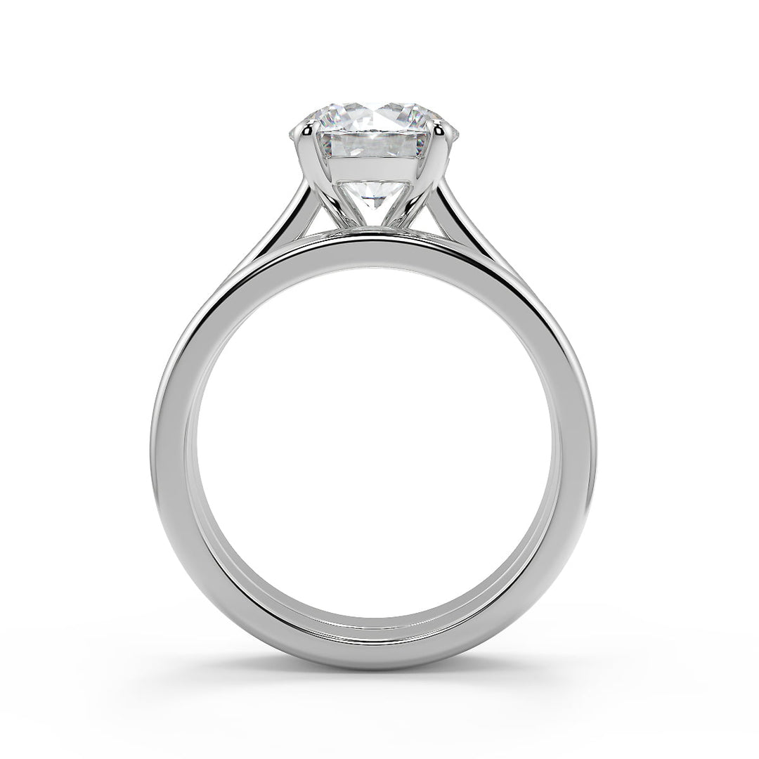 Payten 4 Prong Basket Solitaire Round Cut Diamond Engagement Ring