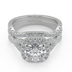 Load image into Gallery viewer, Adriana Micro Pave Halo Infinity Round Cut Engagement Ring
