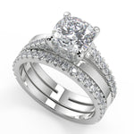 Load image into Gallery viewer, Hanna Promise Pave Cushion Cut Diamond Engagement Ring
