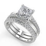 Load image into Gallery viewer, Elisa Promise Pave Princess Cut Diamond Engagement Ring
