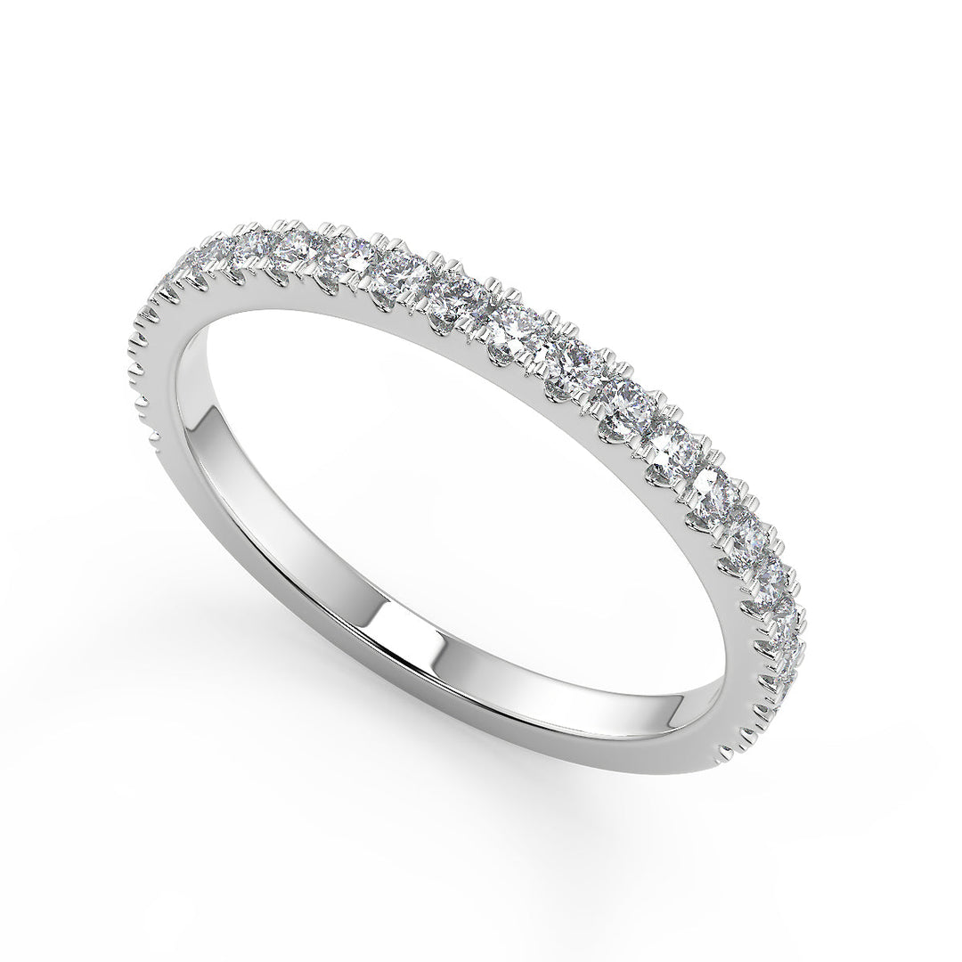 Elisa Promise Pave Princess Cut Diamond Engagement Ring