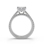 Load image into Gallery viewer, Elisa Promise Pave Princess Cut Diamond Engagement Ring
