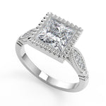 Load image into Gallery viewer, Zoey 4 Prong Solitaire Princess Cut Diamond Engagement Ring
