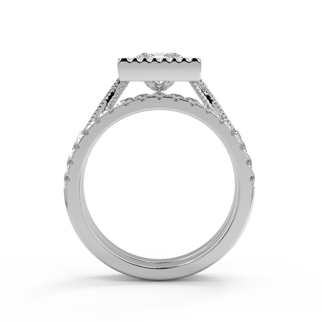 Zoey 4 Prong Solitaire Princess Cut Diamond Engagement Ring