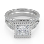 Load image into Gallery viewer, Zoey 4 Prong Solitaire Princess Cut Diamond Engagement Ring
