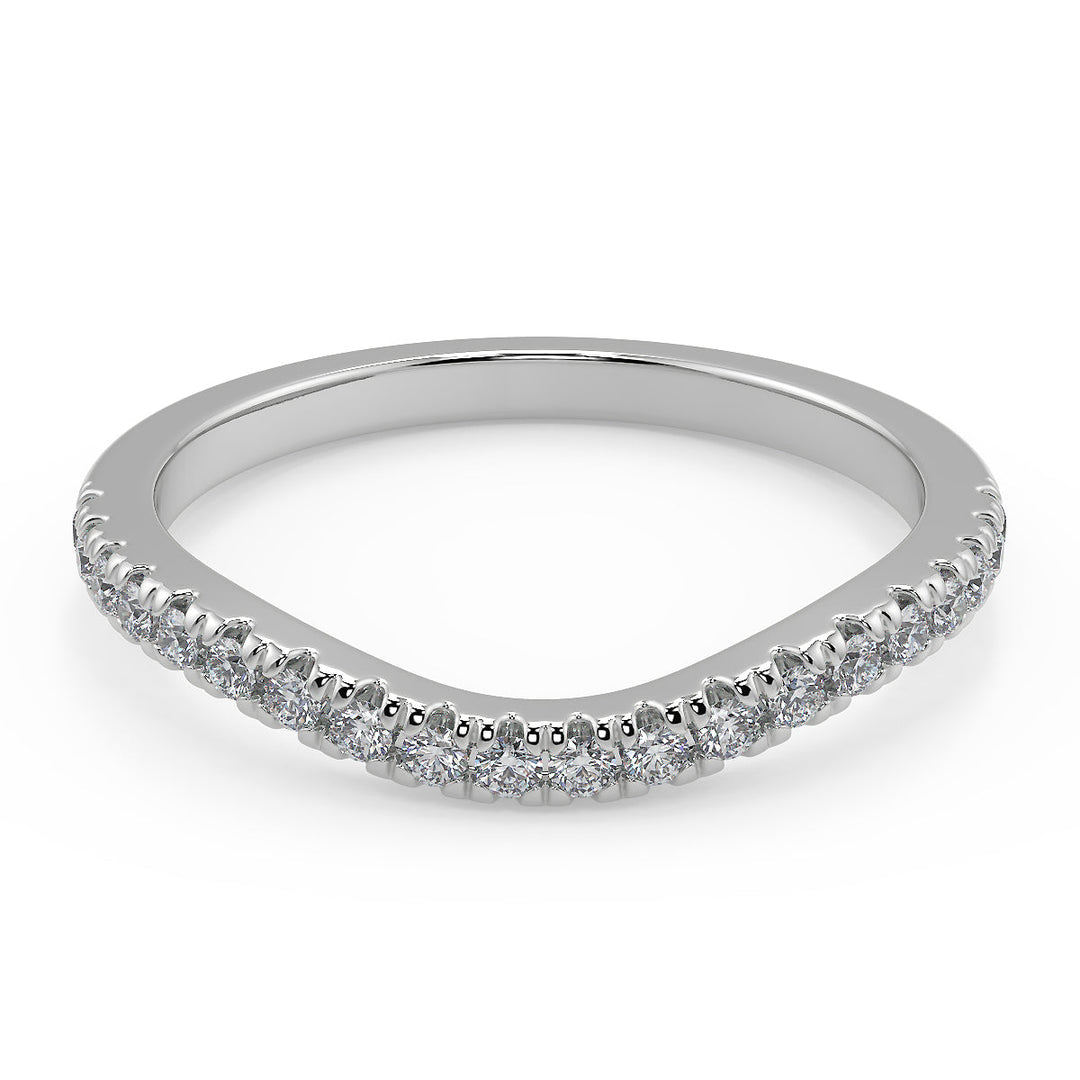 Gemma Classic 4 Prong Pave Princess Cut Diamond Engagement Ring