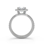 Load image into Gallery viewer, Jada Micro Pave Halo Cushion Cut Diamond Engagement Ring
