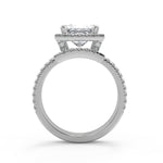 Load image into Gallery viewer, Sanai Micro Pave Halo Princess Cut Diamond Engagement Ring

