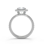 Load image into Gallery viewer, Carmen Micro Pave Halo Round Cut Diamond Engagement Ring
